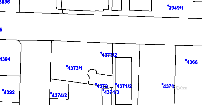 Parcela st. 4373/2 v KÚ České Budějovice 3, Katastrální mapa