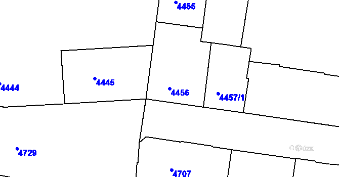Parcela st. 4456 v KÚ České Budějovice 3, Katastrální mapa