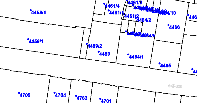 Parcela st. 4460 v KÚ České Budějovice 3, Katastrální mapa