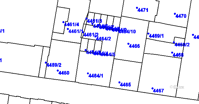 Parcela st. 4464/5 v KÚ České Budějovice 3, Katastrální mapa