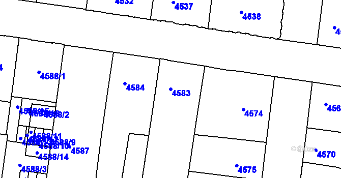 Parcela st. 4583 v KÚ České Budějovice 3, Katastrální mapa