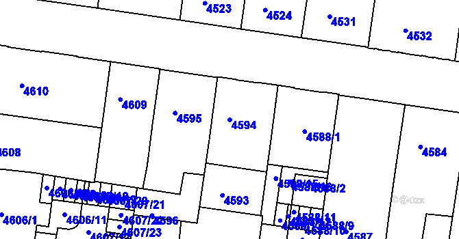 Parcela st. 4594 v KÚ České Budějovice 3, Katastrální mapa