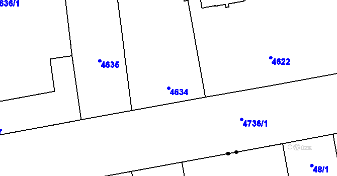 Parcela st. 4634 v KÚ České Budějovice 3, Katastrální mapa