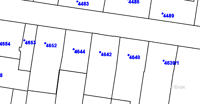 Parcela st. 4642 v KÚ České Budějovice 3, Katastrální mapa