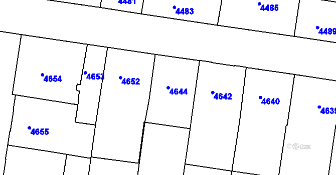 Parcela st. 4644 v KÚ České Budějovice 3, Katastrální mapa
