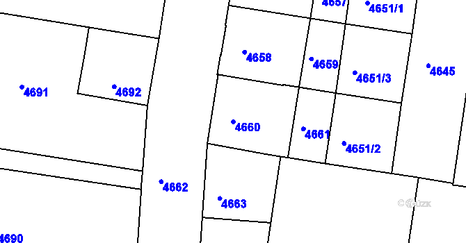 Parcela st. 4660 v KÚ České Budějovice 3, Katastrální mapa