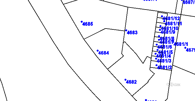 Parcela st. 4684 v KÚ České Budějovice 3, Katastrální mapa