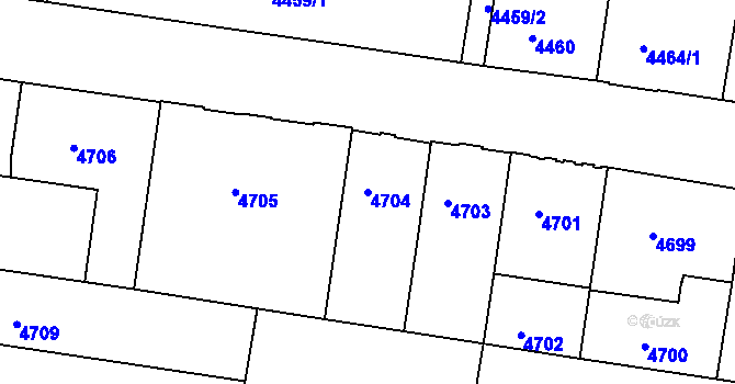 Parcela st. 4704 v KÚ České Budějovice 3, Katastrální mapa