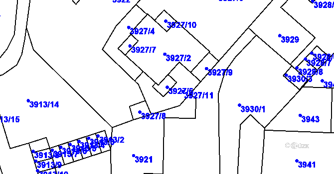 Parcela st. 3927/6 v KÚ České Budějovice 3, Katastrální mapa