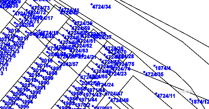 Parcela st. 4724/69 v KÚ České Budějovice 3, Katastrální mapa