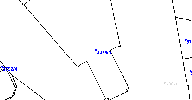 Parcela st. 3374/1 v KÚ České Budějovice 3, Katastrální mapa