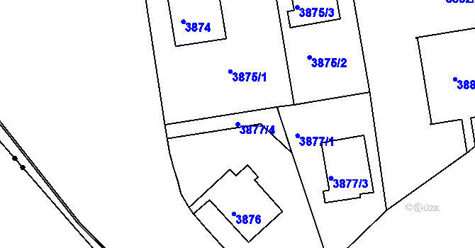 Parcela st. 3877/4 v KÚ České Budějovice 3, Katastrální mapa