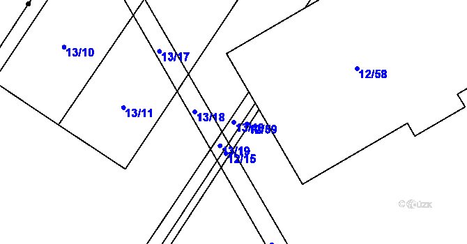 Parcela st. 13/40 v KÚ České Budějovice 4, Katastrální mapa