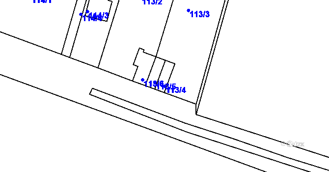 Parcela st. 113/4 v KÚ České Budějovice 4, Katastrální mapa