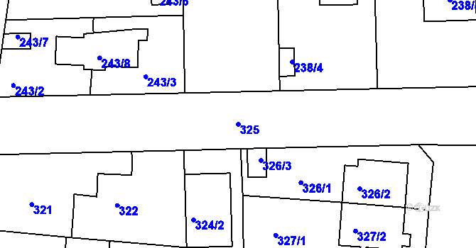 Parcela st. 325 v KÚ České Budějovice 4, Katastrální mapa