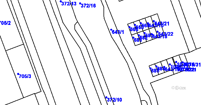 Parcela st. 675 v KÚ České Budějovice 4, Katastrální mapa
