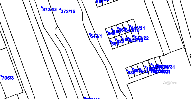 Parcela st. 678 v KÚ České Budějovice 4, Katastrální mapa