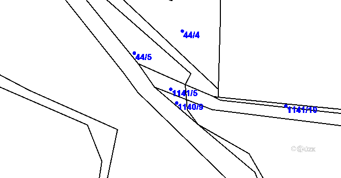 Parcela st. 1141/5 v KÚ České Budějovice 4, Katastrální mapa