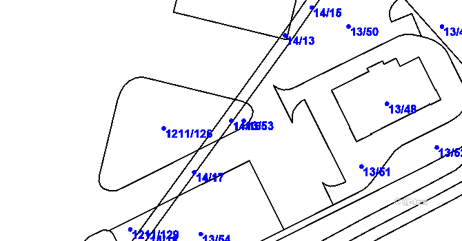 Parcela st. 14/16 v KÚ České Budějovice 4, Katastrální mapa