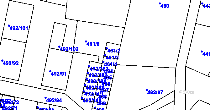 Parcela st. 461/3 v KÚ České Budějovice 5, Katastrální mapa