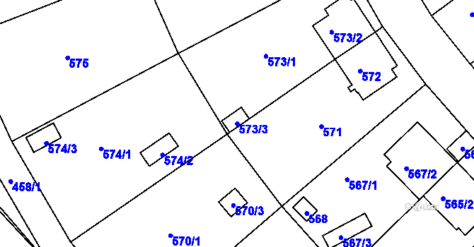 Parcela st. 573/3 v KÚ České Budějovice 5, Katastrální mapa