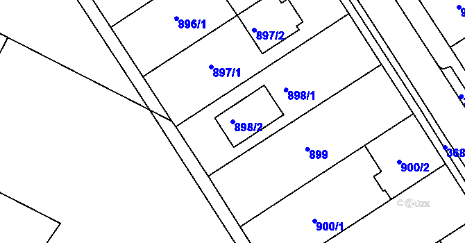 Parcela st. 898/2 v KÚ České Budějovice 5, Katastrální mapa