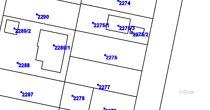 Parcela st. 2276 v KÚ České Budějovice 5, Katastrální mapa