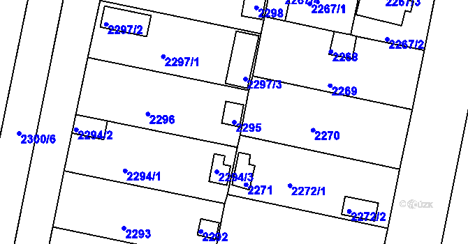 Parcela st. 2295 v KÚ České Budějovice 5, Katastrální mapa
