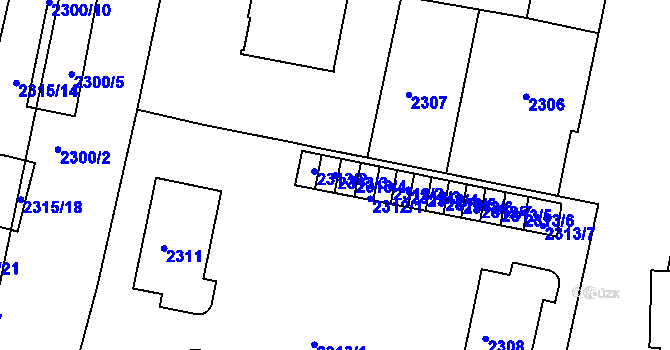 Parcela st. 2313/3 v KÚ České Budějovice 5, Katastrální mapa