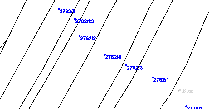 Parcela st. 2762/4 v KÚ České Budějovice 5, Katastrální mapa