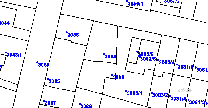 Parcela st. 3084 v KÚ Dobrá Voda u Českých Budějovic, Katastrální mapa