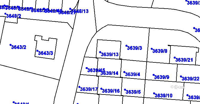 Parcela st. 3639/13 v KÚ Dobrá Voda u Českých Budějovic, Katastrální mapa