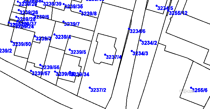 Parcela st. 3237/4 v KÚ Dobrá Voda u Českých Budějovic, Katastrální mapa