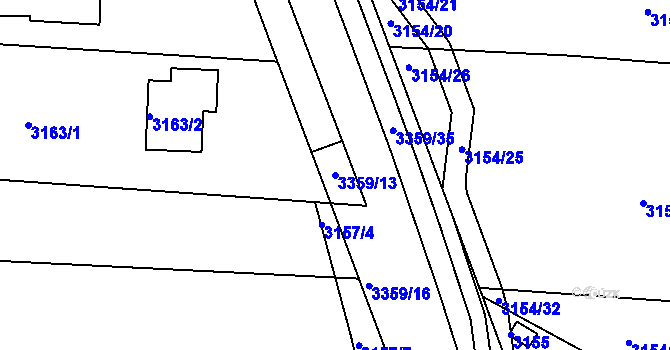 Parcela st. 3359/13 v KÚ České Budějovice 6, Katastrální mapa