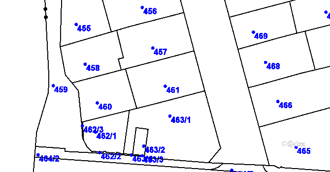 Parcela st. 461 v KÚ České Budějovice 6, Katastrální mapa
