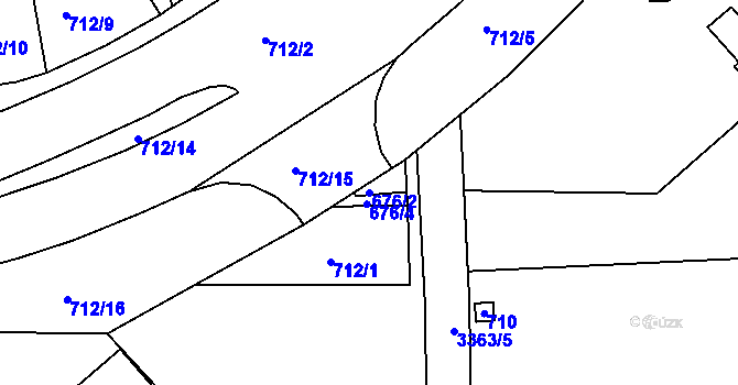 Parcela st. 676/2 v KÚ České Budějovice 6, Katastrální mapa