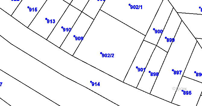 Parcela st. 902/2 v KÚ České Budějovice 6, Katastrální mapa