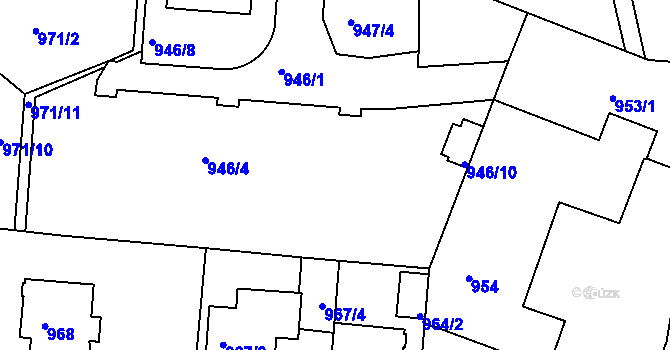 Parcela st. 946/2 v KÚ České Budějovice 6, Katastrální mapa