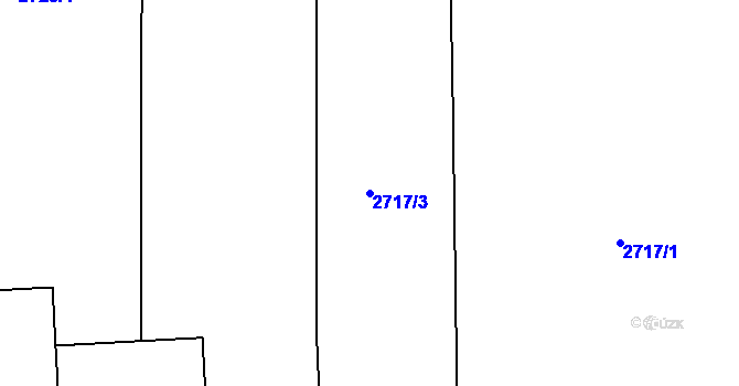 Parcela st. 2717/3 v KÚ České Budějovice 6, Katastrální mapa
