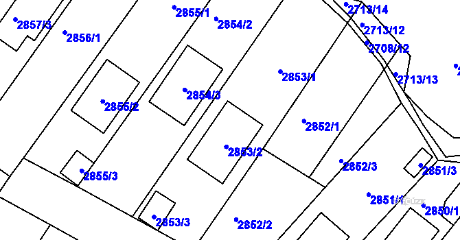 Parcela st. 2853 v KÚ České Budějovice 6, Katastrální mapa