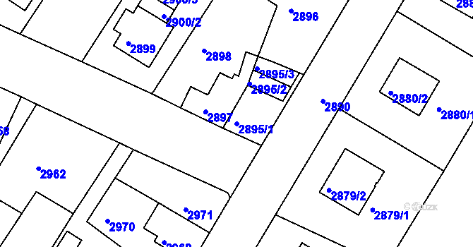 Parcela st. 2895/1 v KÚ České Budějovice 6, Katastrální mapa