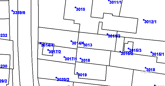 Parcela st. 3013 v KÚ České Budějovice 6, Katastrální mapa