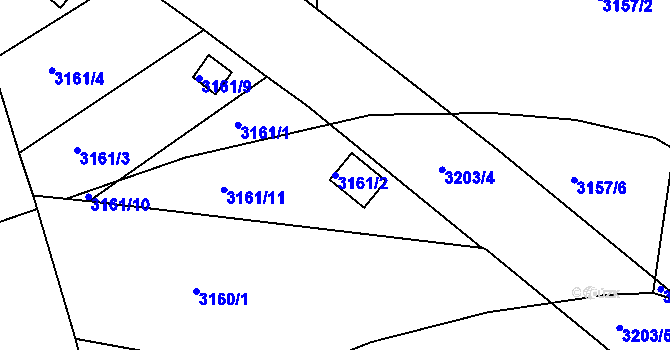 Parcela st. 3161/2 v KÚ České Budějovice 6, Katastrální mapa