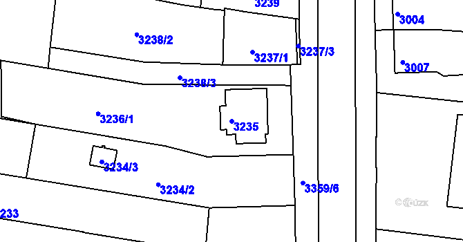 Parcela st. 3235 v KÚ České Budějovice 6, Katastrální mapa