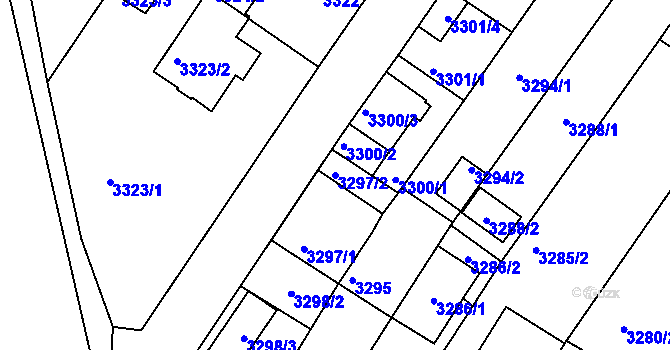 Parcela st. 3297/2 v KÚ České Budějovice 6, Katastrální mapa