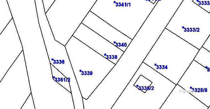 Parcela st. 3338 v KÚ České Budějovice 6, Katastrální mapa