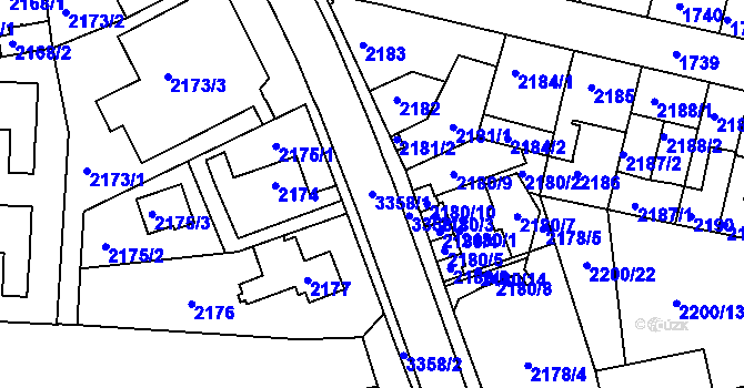 Parcela st. 3358/1 v KÚ České Budějovice 6, Katastrální mapa