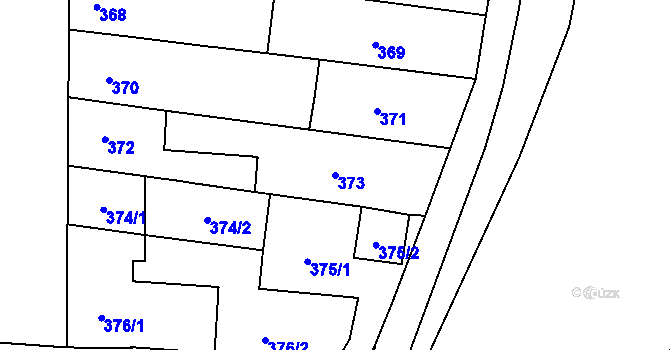 Parcela st. 373 v KÚ České Budějovice 7, Katastrální mapa