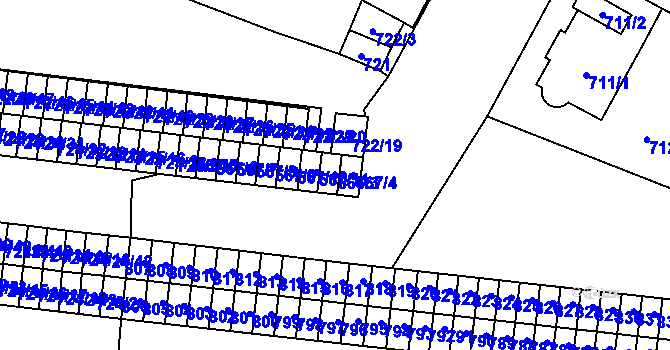 Parcela st. 567/3 v KÚ České Budějovice 7, Katastrální mapa