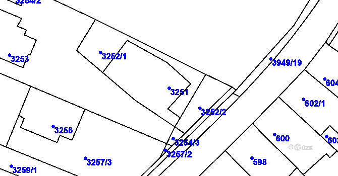 Parcela st. 3251 v KÚ České Budějovice 7, Katastrální mapa